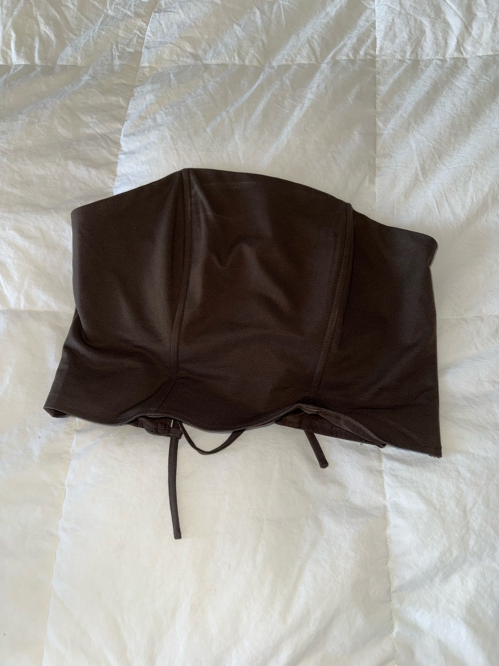 Strapless Brown Bustier Top